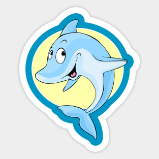 Blue Dolphin Sticker